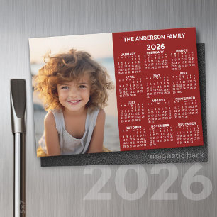 Magnetisk kalender - fotoårsvy - modern Fullt