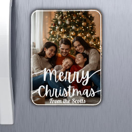 Magnetisk kort - Julkort med anpassad familjefoto Magnet