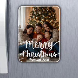 Magnetisk kort - Julkort med anpassad familjefoto Magnet