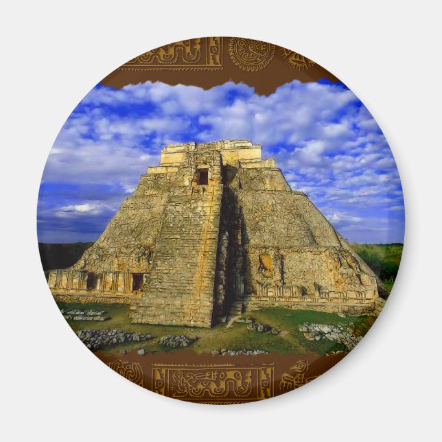 MAGNETISK MAGISK INSAMLING AV AZTEC-MALL MAGNET (Framsidan)