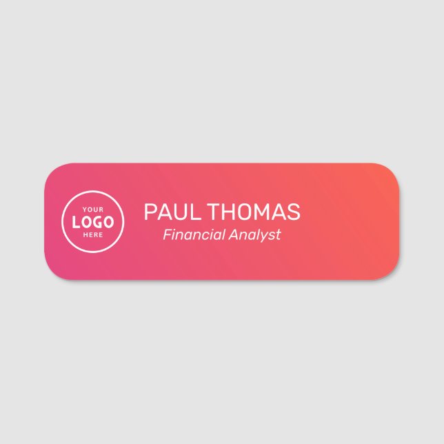 Magnetisk Professionell för modern titel för medar Namnbricka (Framsida)