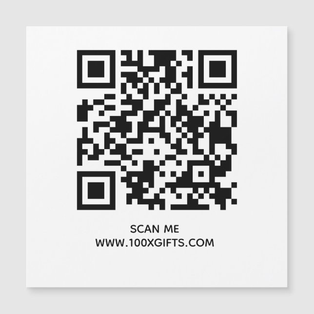 MAGNETISK QR-KODSIGN - ANVÄNDA GRATIS GENERATOR HÄ (Framsida)