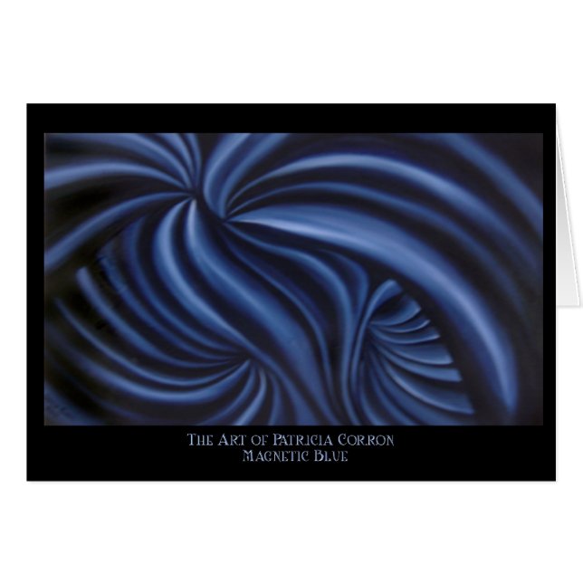 Magnetiska blått hälsningskort (Framsidan Horizontal)