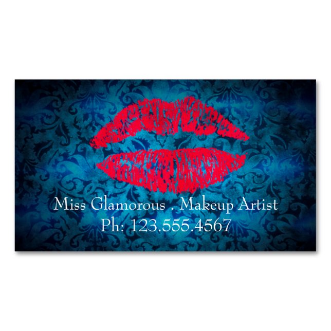 Magnetiska visitkortar för Makeupkonstnärer Visitkortmagnet (Framsida)