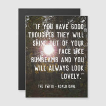 Magnetiskt Anpassade Upliiting Quote - Roald Dahl