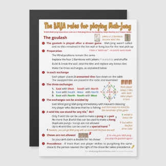 Magnetiskt BMJA regler - Goulash Magnetisk Inbjudningskort