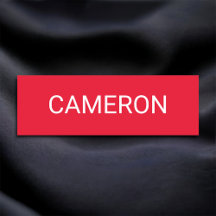 Magnetiskt eller stift av klassisk röd Namn bricka