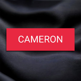 Magnetiskt eller stift av klassisk röd Namn bricka Namnbricka