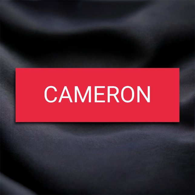 Magnetiskt eller stift av klassisk röd Namn bricka Namnbricka (MISOOK Red Name Tag)