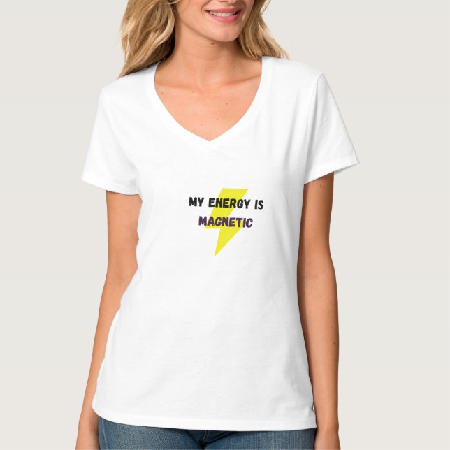 Magnetiskt energiteknik t shirt (Framsida)
