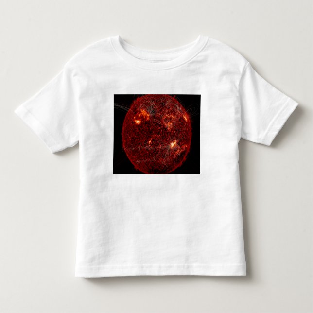 Magnetiskt fält linjer på Sol 3 Tee Shirt (Framsida)