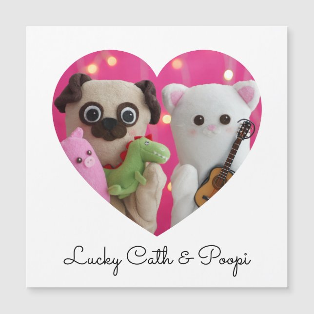 Magnetiskt färgkort för Elegant med minimal pulsfo (Framsida)