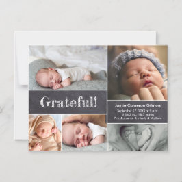 Magnetiskt fotokollage Gratnice baby-födelse Magnetisk Inbjudningskort