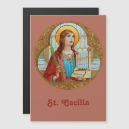 Magnetiskt gratulationskort St Cecilia of Rom (BK