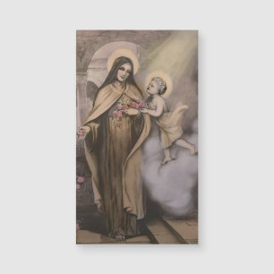 Magnetiskt heligt kort för St. Therese (packen av