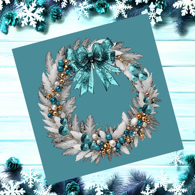 Magnetiskt julkort (Christmas Wreath )