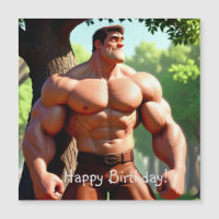 Magnetiskt kort för BodyBuilder Birthday