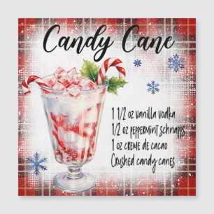 Magnetiskt kort för Candy cane Cocktail