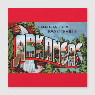 Magnetiskt kort för Fayetteville Arkansas Vintage 