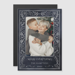 Magnetiskt kort för foto-Helgdag i marinen Silver