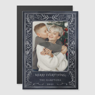 Magnetiskt kort för foto-Helgdag i marinen Silver