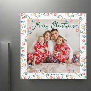 Magnetiskt kort för god jul Ljus-familjen