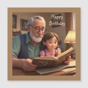 Magnetiskt kort för grattis på födelsedagen Grampa