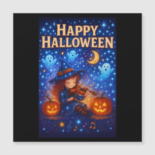 Magnetiskt kort för happy halloween Cute Musical W
