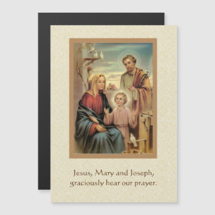 Magnetiskt kort för helig familjJesus Mary Joseph