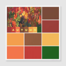 Magnetiskt kort för hösten Färg