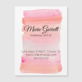 Magnetiskt kort för modernt Rosa-vattenfärgspensel