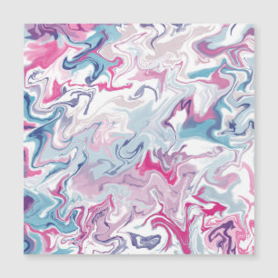 Magnetiskt kort för rosa Blue Marble Abstrakt - Ko