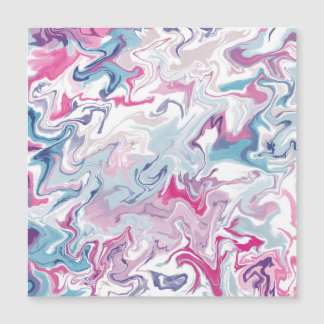 Magnetiskt kort för rosa Blue Marble Abstrakt - Ko