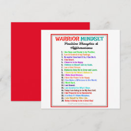 Magnetiskt kort för Warrior Mindset Affirmations