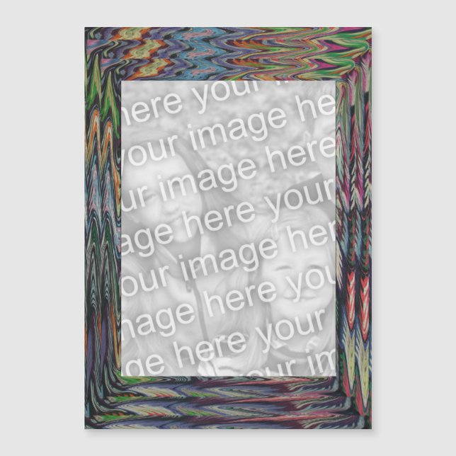 Magnetiskt kort - Mall för Färg Ram (Framsida)