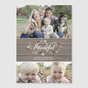 Magnetiskt lantligt thanksgivingfotokort