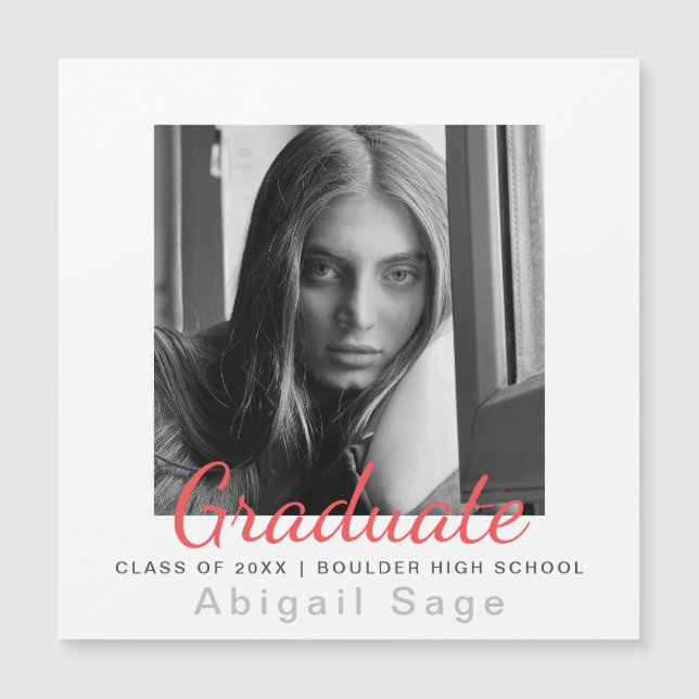 Magnetiskt meddelande om foto Modern Studenten (Framsida)