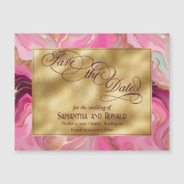 Magnetiskt meddelande om guld Rosa MarLED Bröllop