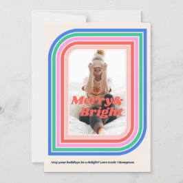 Magnetiskt merry- och Bright Retro-fotokort för He Magnetisk Inbjudningskort