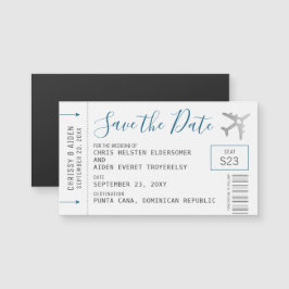 Magnetiskt Mini Boarding Pass Spara datum Silver