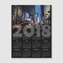 Magnetiskt New York City för 2018 kalender kort
