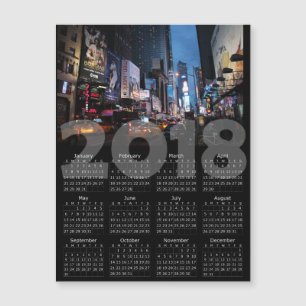 Magnetiskt New York City för 2018 kalender kort