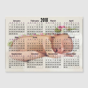 Magnetiskt personligfoto för 2018 kalender