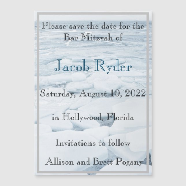 Magnetiskt spara datumet för isflödan (Framsida)