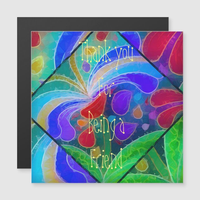 Magnetiskt tackkort magnetisk inbjudningskort (Fram/baksida)