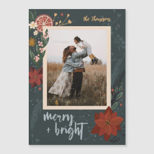 Magnetiskt Winter Spice Flat Helgdag Photo Card Magnetisk Inbjudningskort