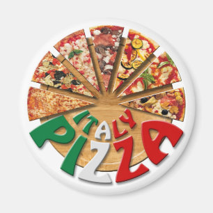 MagnetitalienPizza på skärbrädan Magnet