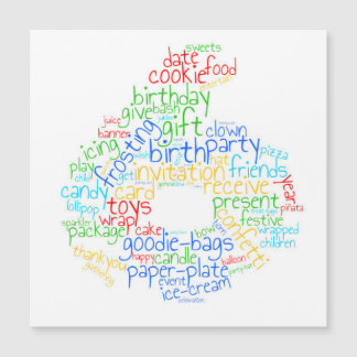 Magnetkort för 6e-födelsedag