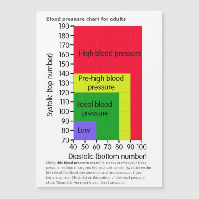 Magnetkort för blodtrycksschema (Framsida)