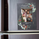 Magnetkort för botaniskt Rustic Chalkboard Helgdag<br><div class="desc">Du kommer att kärlek dessa vackra julkort! De har botaniska vattenfärgsarrangemang med mistletoe,  gräs grenar,  bär och spädbarn andetag.</div>